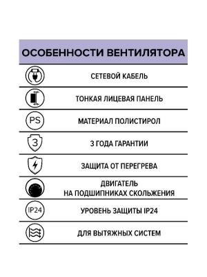 Вентилятор накладной A D125 выключатель с вилкой AURAMAX