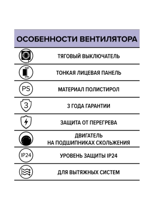 Вентилятор накладной A D125 тяг.выкл. AURAMAX